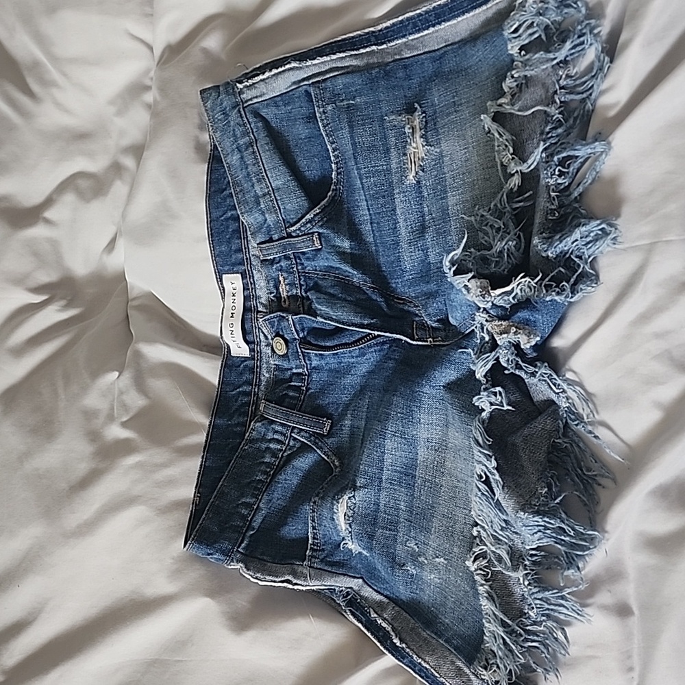 Denim cut off shorts